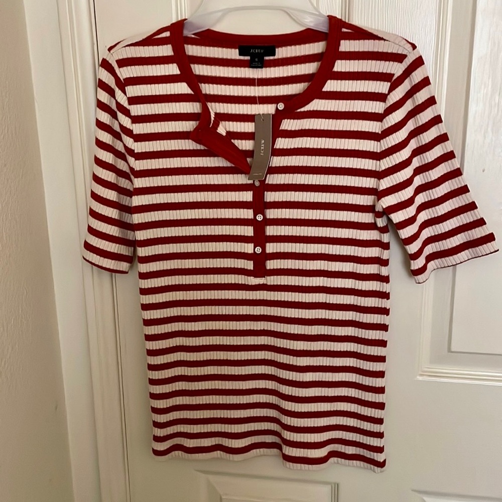 NWT J. Crew Striped Henley